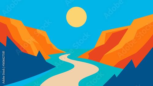 Crystal Clear River Flowing Sun Dappled Forest Natural Tranquility