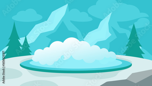 Hidden Hot Spring Steaming Turquoise Pool Natural Therapeutic Retreat