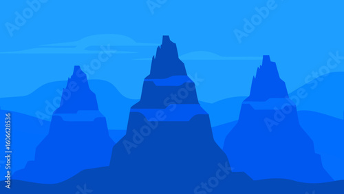 Gaze upon a serene view of the Three Sisters rock formation