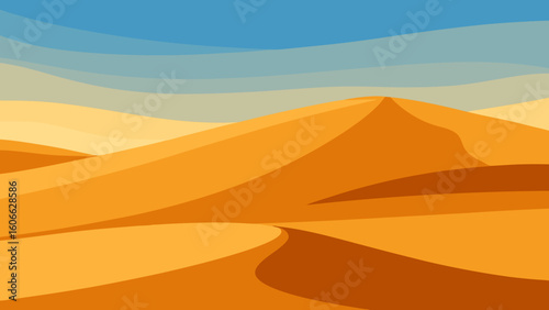 Explore a stark windswept landscape of shifting sand dunes