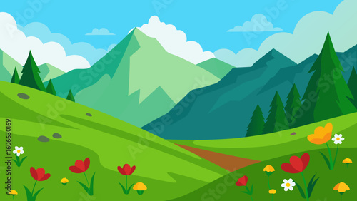 Discover a vibrant wildflower strewn alpine pasture in scenic Austria