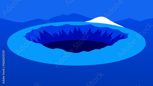 Admire the dramatic deep blue color of stunning Crater Lake in Oregon