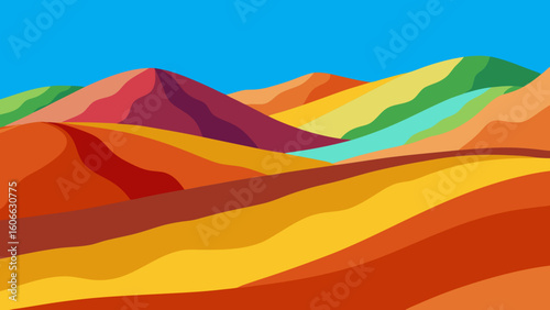 Witness the Eroded Multi Colored Clay Hills of the Rainbow Mountains