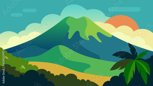 Discover the Lush Jungle Clad Slopes of a Volcano in Bali Indonesia