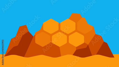 Observe the Unique Honeycomb Like Rock Formations of the Desert
