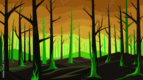 Witness a Forest of Skeletal Burnt Trees After a Devastating Wildfire