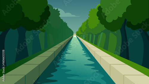Stroll a Peaceful Shaded Path Along a Narrow Moss Walled Canyon