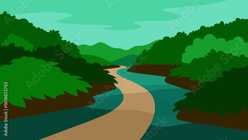 Explore a Quiet Backwater of a Major River with Dark Tannin Stained Water