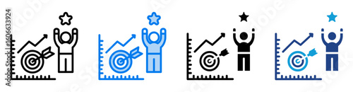 Success icon set multiple style collection