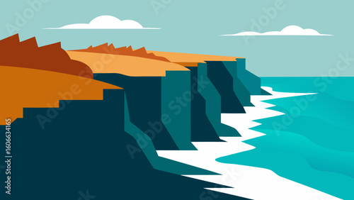 Admire the Rugged Cliff Lined Coastline of Brittany in Beautiful France