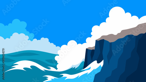 Experience a Rugged Windswept Coastline with Dark Volcanic Rock Formations