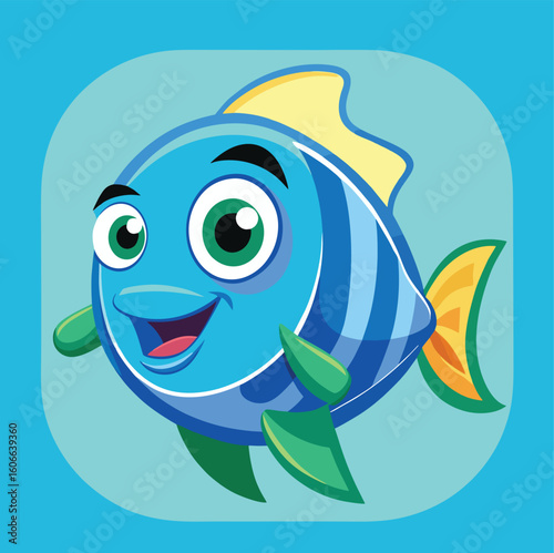 design logo vector icon illustration mascot fish