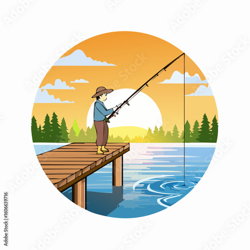 man fishing on the beach