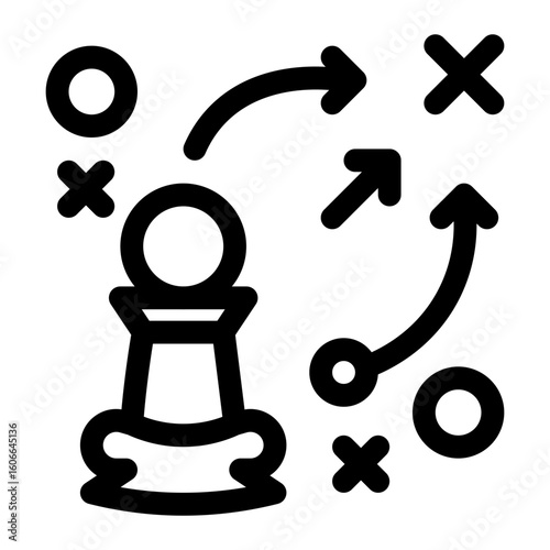 Strategic Planning Chess Pawn Icon