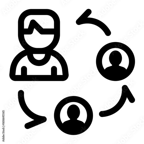 Teamwork Cycle Icon