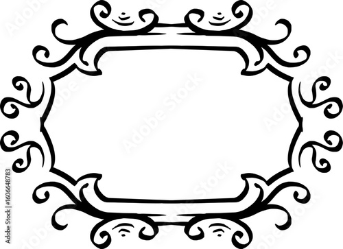 featuring a decorative frame design with a unique and vintage pattern