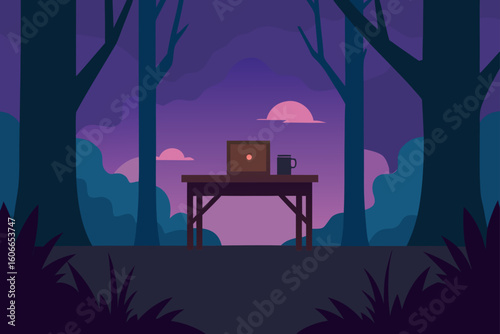 twilight treetop desk