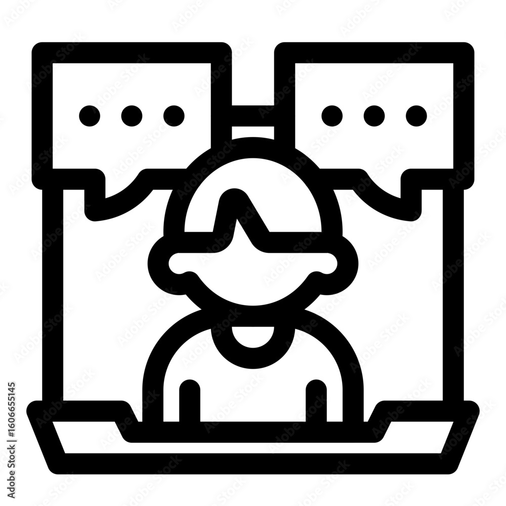Fototapeta premium Person in Online Mentoring Session