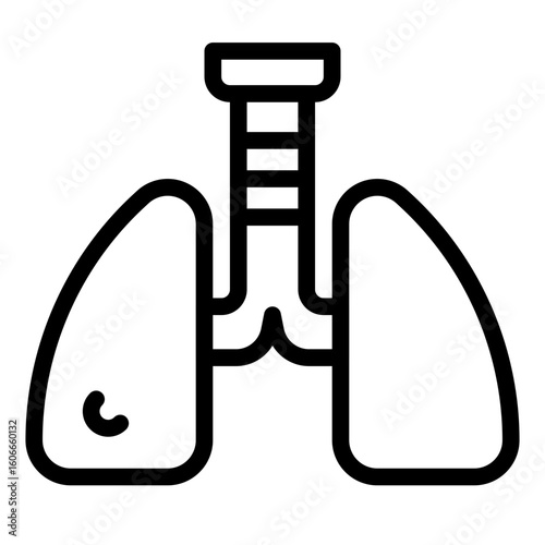 Lungs Anatomy Medical Icon