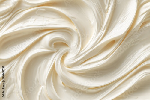 Swirling creamy, pale yellow-white icing texture