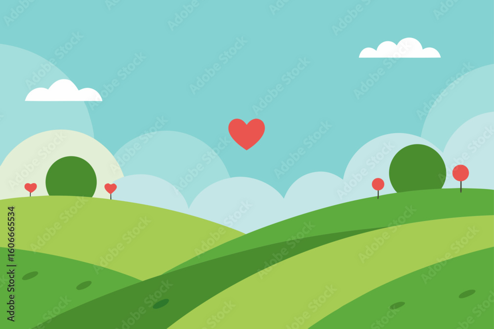 Fototapeta premium fresh fields fresh hearts