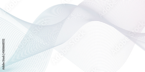 Abstract wave blend stripes lines white background. Vector curve line pattern mesh. Technology lines flow and motion energy blend.	
