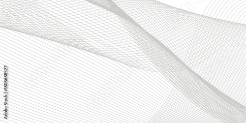 Abstract wave blend stripes lines white background. Vector curve line pattern mesh. Technology lines flow and motion energy blend.	
