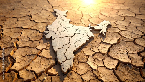 India Map Showing Effects Of Drought, India Map States