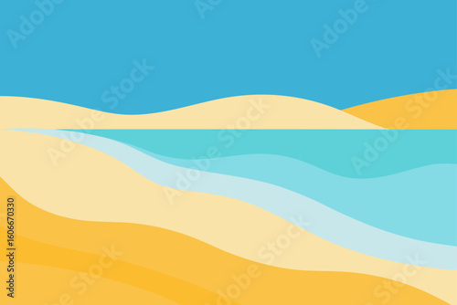 glassy waters  golden sands