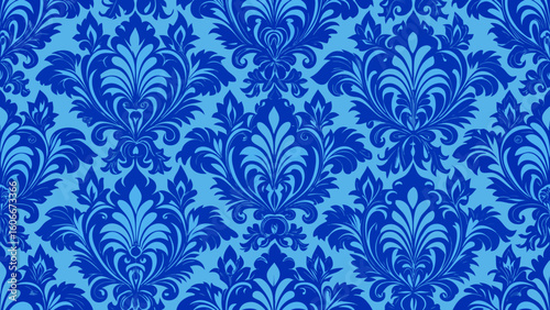Seamless damask wallpapers patterned Classic blue backgrounds Can be used for wallpaper sticker, pattern fills, web pages backgrounds, surface textures, book covers,backgrounds, baroque style, fabric 