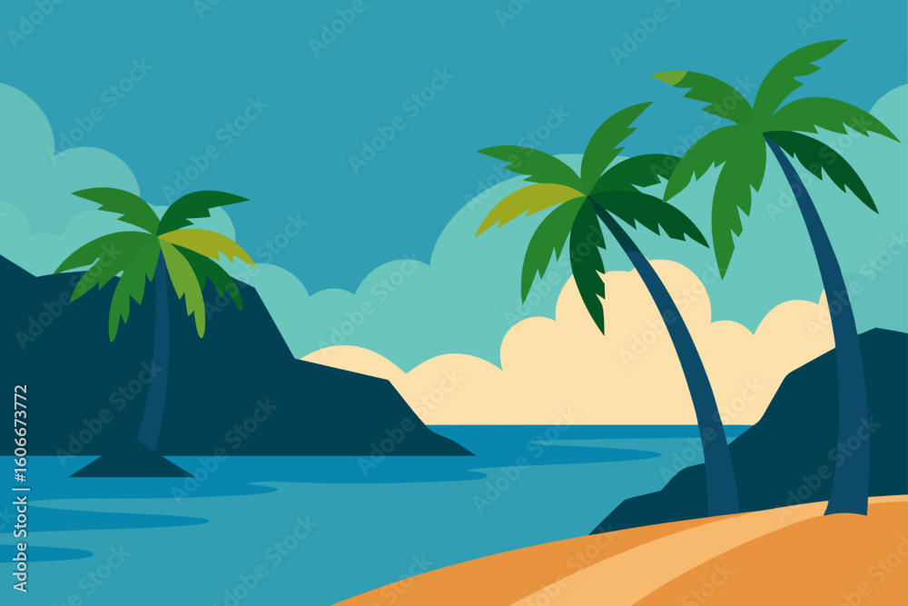 Fototapeta premium coconut coastline calm