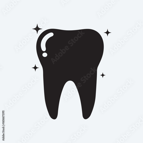 Tooth fairy dental silhouette illustration
