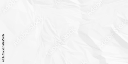 White crumpled paper Blank white crumpled and creased paper poster.	