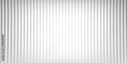 Ribbed glass corrugated plastic background with abstract line patterns and 3D gradient effects. Premium silver metal textures for windows or architectural wall designs. Polycarbonate prism overlay.