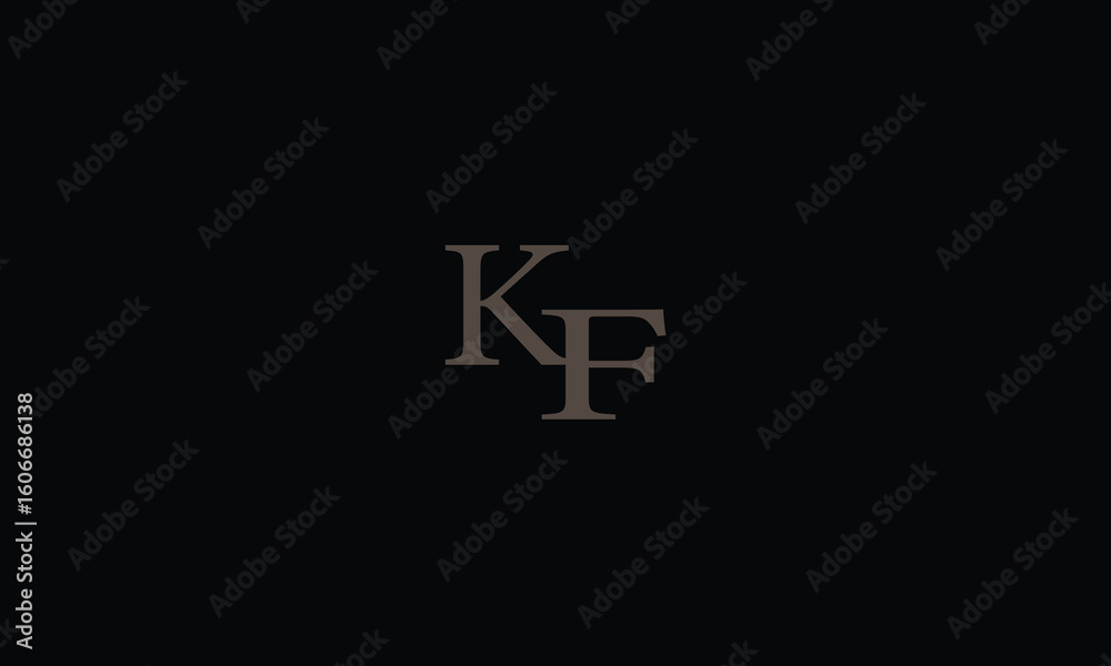 Obraz premium KF,FK,K,F,F,K abstract, letters, logo, monogram, style, symbols, ambitions, icons, 