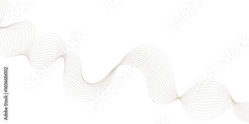 Abstract smooth flowing wave curve style brown  wave design element concept for wallpaper,poster,banner,template white background.
