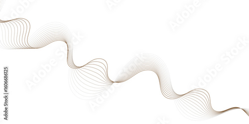 Abstract smooth flowing wave curve style brown  wave design element concept for wallpaper,poster,banner,template white background.
