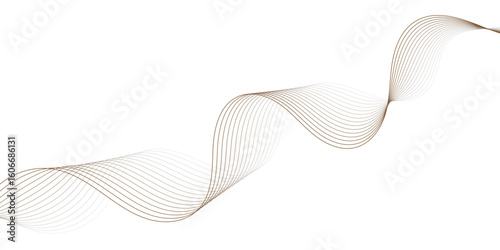 Abstract smooth flowing wave curve style brown  wave design element concept for wallpaper,poster,banner,template white background.
