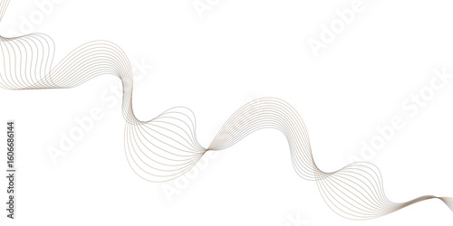 Abstract smooth flowing wave curve style brown  wave design element concept for wallpaper,poster,banner,template white background.
