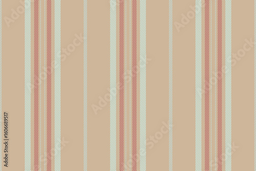 Elegant vertical stripes in soft peach, dusty rose, and sage green create a calming, sophisticated texture.