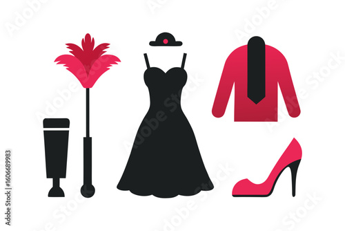 Elegant outfit and accessories for a special occasion