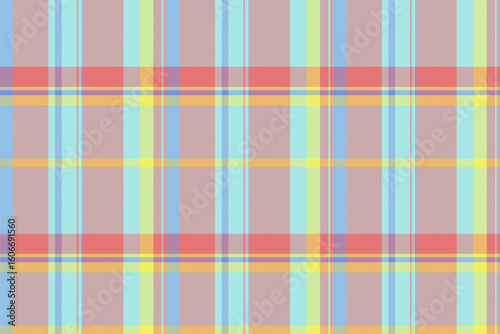Day check seamless texture, oilcloth textile vector tartan. Fit fabric pattern plaid background in light and red colors.