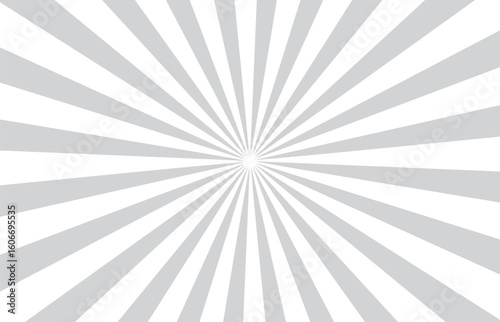 Grey and white rays background starburst abstract template vector