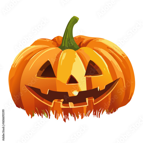jack o lantern halloween pumpkin isolated on white vector graphic design