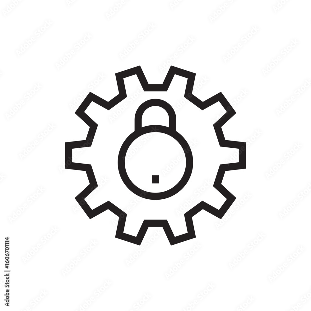 lock setting icon outline editable stroke line drawing eps lock setting icon outline editable stroke line drawing eps