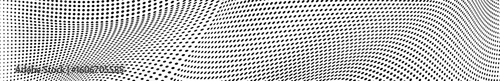 Chaotic halfton background of black dots on white