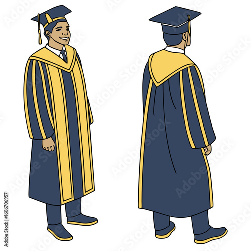 group of students in graduation cap