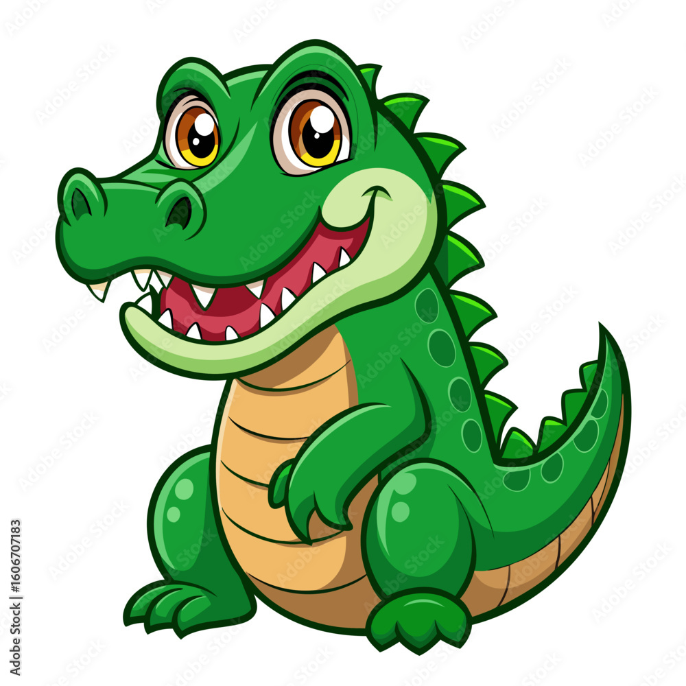 Obraz premium cartoon animal crocodile vector