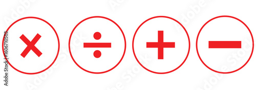 Plus minus circular element icon vector illustration. Add and remove round button icons
