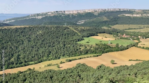 The village of Lalastra and the Valderejo Natural Park. Basque Country, Spain.